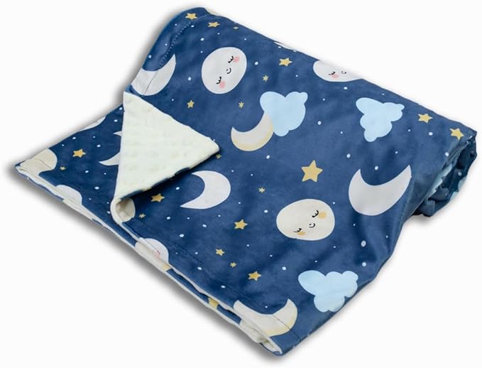 Baby Blankets for Unisex Boys Girls, Super Soft Nursery Minky Blankets, 30 x 40 inch Outer Space Printed Bed Throws Newborn (Night Sky)