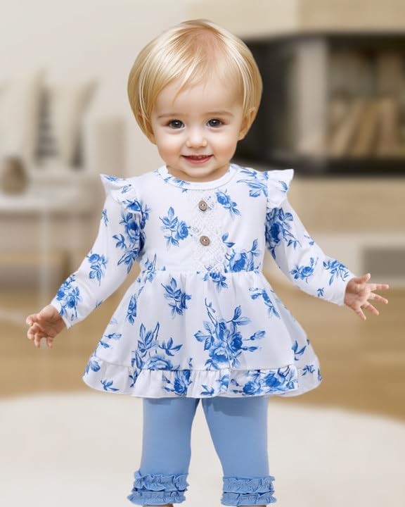 Baby Girl Clothes Toddler Girl Outfits Ruffle Shirt Pants Cute Infant Outfit Set Baby Girl Fall Winter Clothes