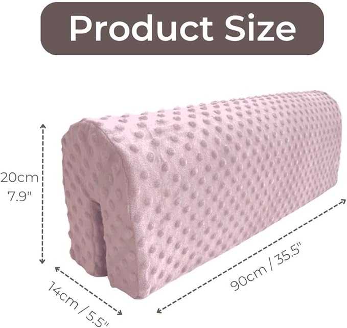 Wonder Space Toddlers' Bed Rail Bumpers Protecter - Children's Bed Guardrail Padding - Anti-Collision | Increased Height | Fall Prevention - Easy InstallEnhanced Safety Mostly Fit (3ft, Pink)