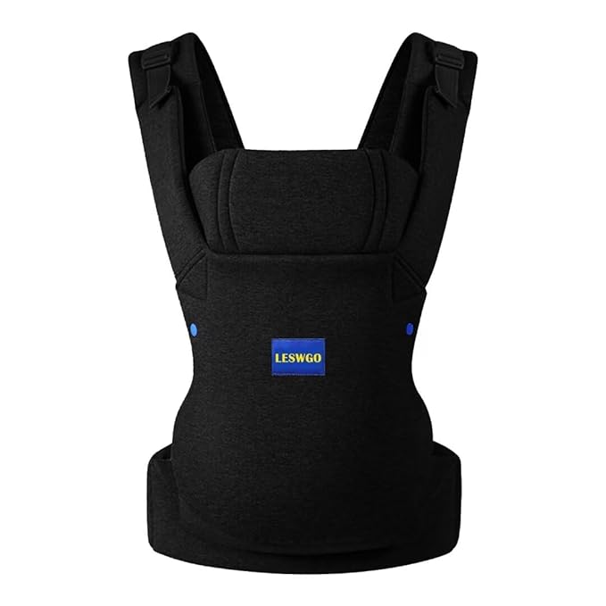 Baby Carrier Newborn to Toddler,Newborn Carrier(7-25lbs) with Head Support, Cozy Baby Wrap Carrier, with Hook&Loop for Easily Adjustable, Soft Fabric (Breathable Black) (All-Black)