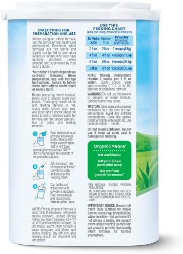 Happy Baby Organics Stage 1 Infant Formula, 0 12 Months, Milk Based Organic Baby Formula Powder with Iron, Probiotics & Prebiotics for Immune & Digestive Support, 22.9 Ounce (Pack of 4)