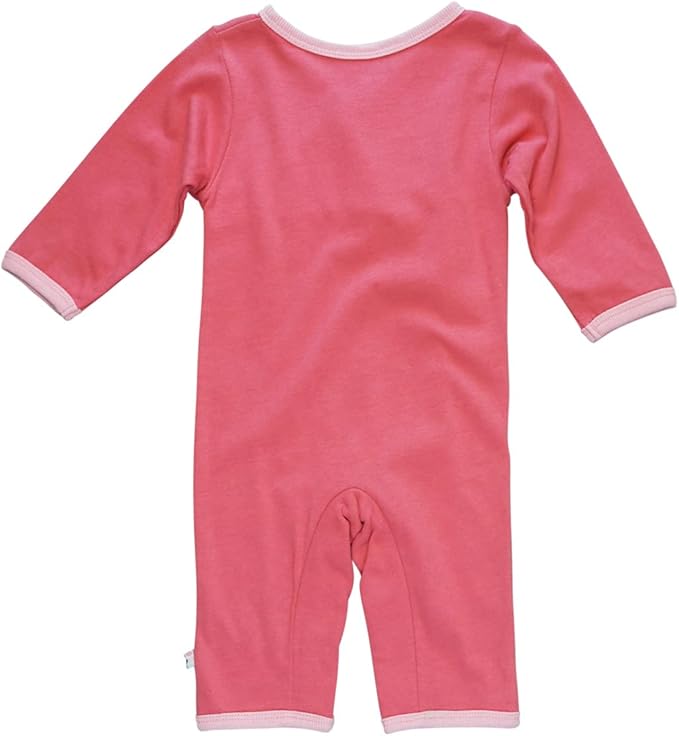 Babysoy Newborn Baby Unisex Kimono Side Snap Long Sleeve Onepiece Romper Coverall