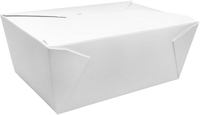 Karat FP-FTG110W 110 fl.oz. 7.8" x 5" X 3.5" Fold-to-Go Box #4 (Pack of 160)
