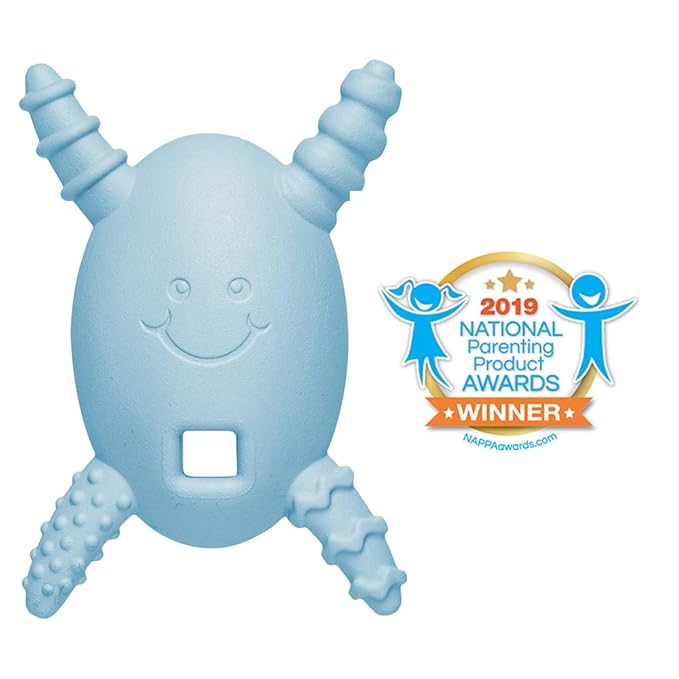 The Official Molar Magician Baby Teether - Freezable Molar Teething Toy for Baby, Infant & Toddler - Made in The USA - Sensory Toy 3-12, up to 18 Months, Blue