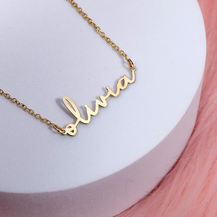PicturesOnGold.com Custom Name Necklace For Women Personalized Name Necklace in Sterling Silver or Gold Necklace Personalized with any Name or Word