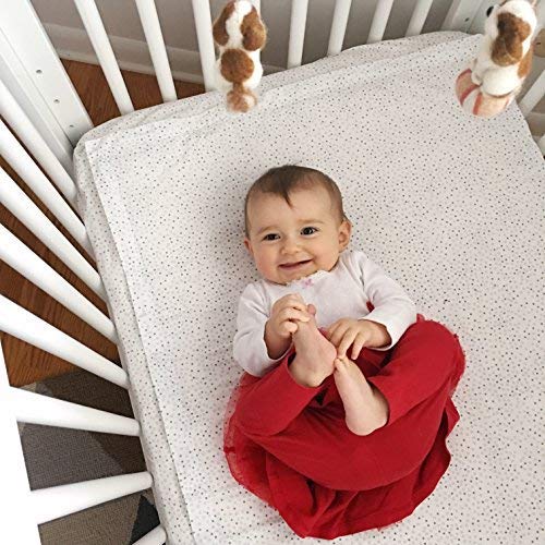 QuickZip Crib Sheet Set - Faster, Safer, Easier Baby Crib Sheets - Includes White Wraparound Base & 3 Zip-On Crib Sheets – White 100% Cotton - Fits All Standard Crib Mattresses