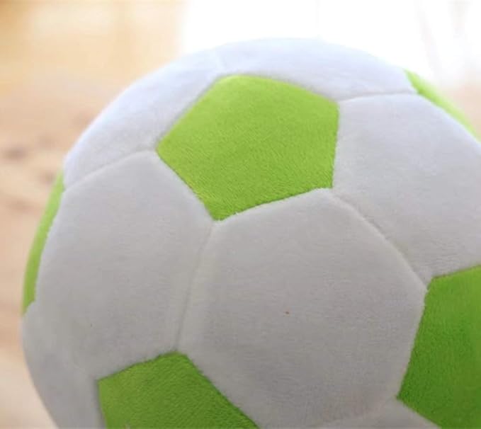 Plush Soccer Balls - Fluffy Stuffed Toy Soccer Ball Plush Pillow Soft Durable Stuff Soccerball Gift for Kids Boy Baby (Green - White,11.8inch/30cm)