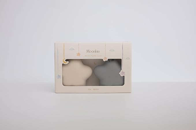 Moonkie Silicone Pacifier Holder Case, Cute Portable Pacifier Storage Case, 2 Pack