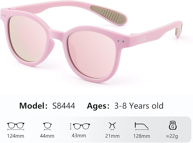EYEBUDDY Kids Sunglasses for Boys Girls Age 2-8 Polarized UV Protection Toddler Children Sun Glasses Pack of 2