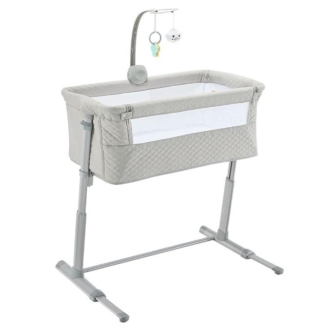 RONBEI Baby Bassinet, Bedside Sleeper Cribs,Baby Bed to Bed, Adjustable, Portable for Newborn, Infant/Baby Boy/Baby Girl