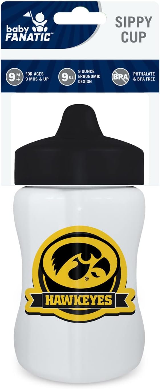 BabyFanatic Sippy Cup - NCAA Iowa Hawkeyes - Officially Licensed Toddler & Baby Cup