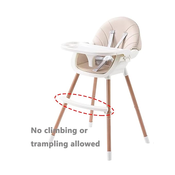 PandaEar 3-in-1 High Chairs for Babies Toddlers, Convertible Infant Highchair with Removable Tray & Safety Harness Adjustable Legs