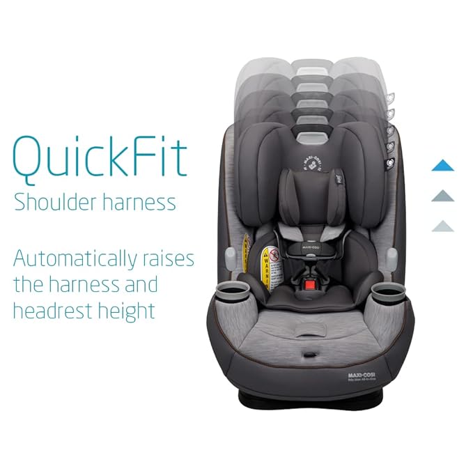 Maxi-Cosi Pria Max All-in-One Convertible Car Seat, Rear Facing Car Seat (4-40 lbs), Forward Facing Car Seat (22-65 lbs), High Back Booster Seat (40-100 lbs), Pure COSI, Urban Wonder