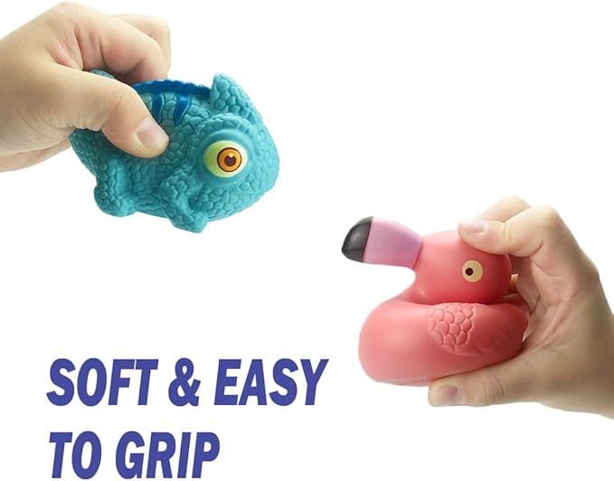 No Hole Animals Toys Set, BathToys for Babies, Bathtub Toys for Boys and Girls (6Pcs) Baby