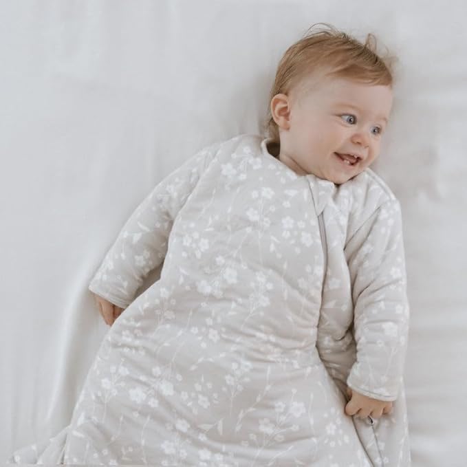 GUNAMUNA Unisex Long-Sleeve Sleep Sack, Wearable Sleep Bag for Babies and Toddlers, Soft Rayon, 1.0 TOG, 3 to 36 Months