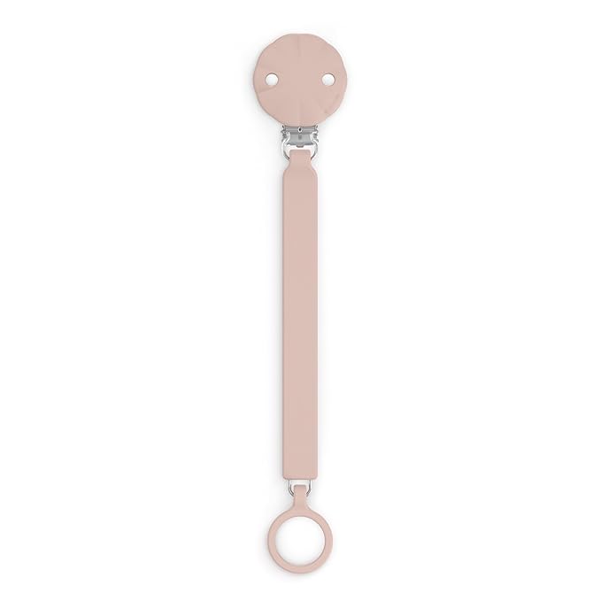 Suavinex Wonder Silicone Baby Pacifier Clip, Spain's #1 Baby Bottle and Pacifier Brand, Paci Clips for Babies, Essentials, Mauve Chalk