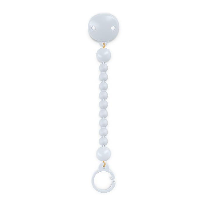 Suavinex Color Essence Silicone Baby Pacifier Clip, Single Piece 100% Soft Silicone Chain, Baby Accessories and Essentials, Designed in Spain, Blue