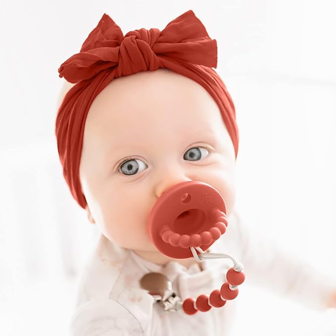 Ryan & Rose Cutie PAT Pacifier Teether (Flat, Red)