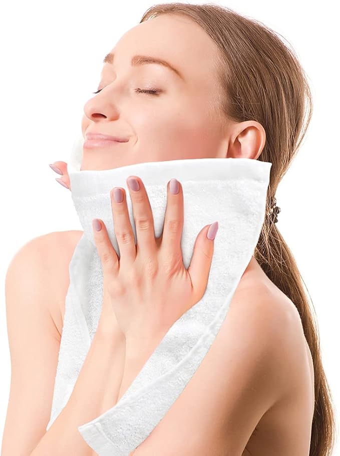 Yoofoss Luxury Washcloths Towel Set 10 Pack Baby Wash Cloth for Bathroom-Hotel-Spa-Kitchen Multi-Purpose Fingertip Towels & Face Cloths