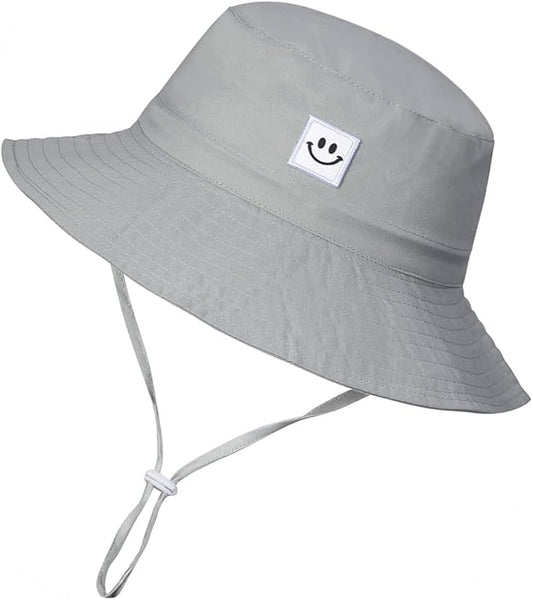 MaxNova Baby Sun Hat Smile Face UPF 50+ Toddler Bucket Hat for Boys Girls 0-7 Years