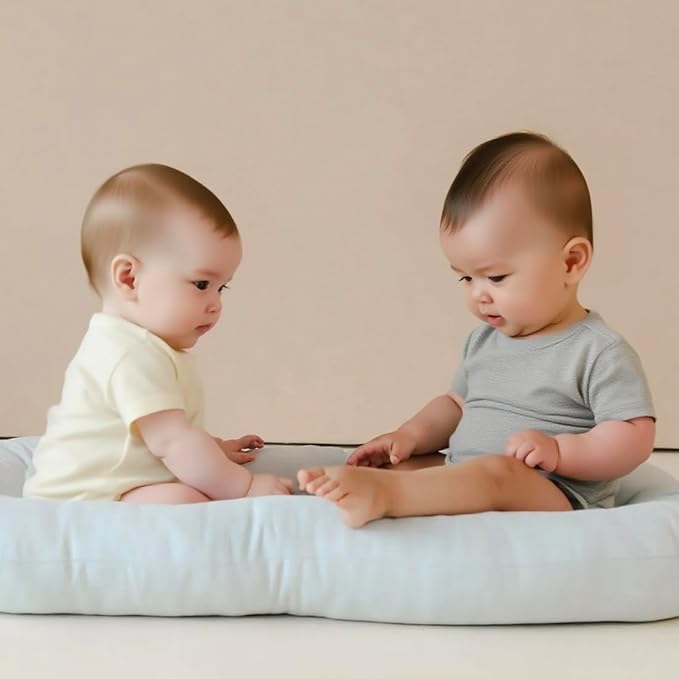 Baby Lounger - Snuggle Cozy Me Infant Lounger for Newborns | Breathable & Soft, Portable Awake-Time Pad, Essential Baby Gift (Lounger Cover Included)