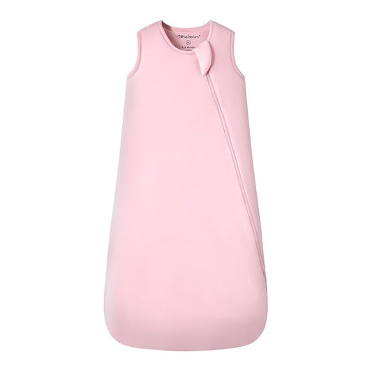 Mosebears Unisex Rayon Made from Bamboo Sleep Sack with 2-Way Zipper,2.5 Tog Baby Winter Sleep Sack (Blush,0-6 Months)