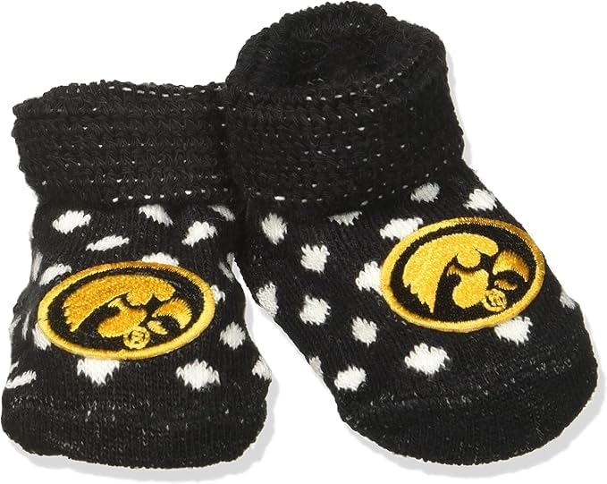 Two Feet Ahead Baby Socks – Soft, Cozy & Machine Washable Organic Cotton Stay-on Socks for Baby Girls and Boys - Made in USA (Polka)
