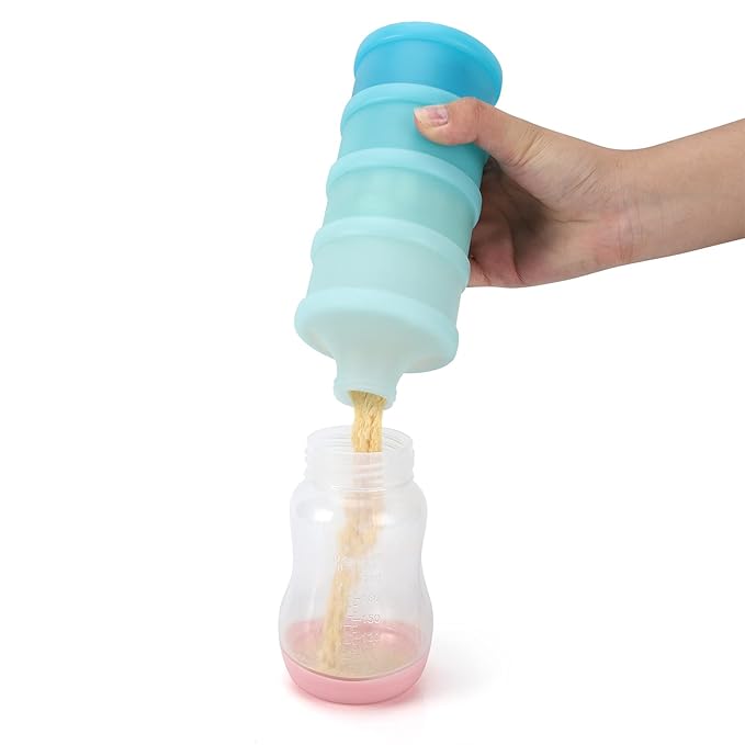 Accmor Baby Formula Dispenser On The Go, Stackable Travel Formula Container, Non-Spill Milk Powder Baby Kids Snack Storage Container, BPA Free, 2 Packs