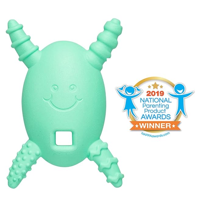 The Official Molar Magician Baby Teether - Freezable Molar Teething Toy for Baby, Infant & Toddler - Made in The USA - Sensory Toy 3-12, up to 18 Months, Mint