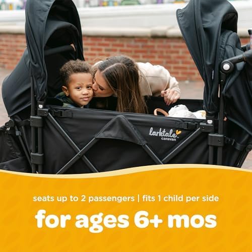 Larktale Caravan V3 Stroller, 2-Seater Kids Wagon, 207 lb Capacity, Chelsea Green