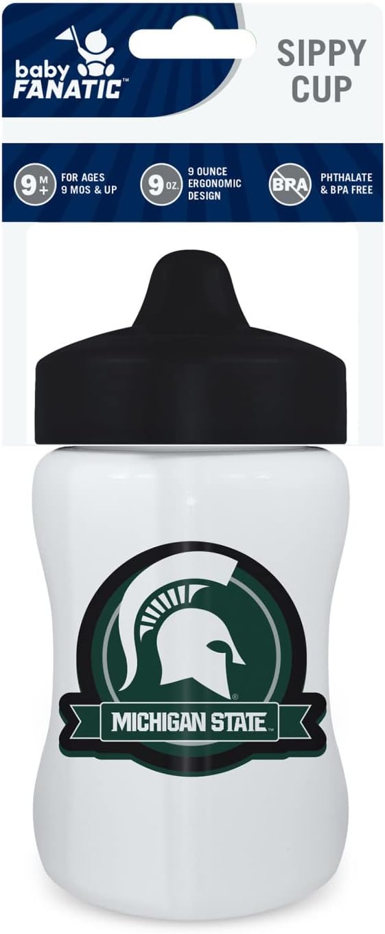 Baby Fanatic Toddler Sippy Cup - Michigan State Spartans, 9 oz, BPA-Free