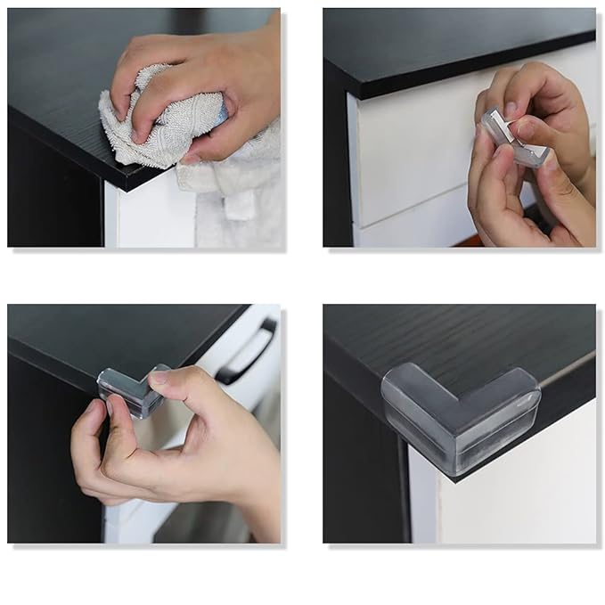 28 Pack Table Corner Protectors Baby Proofing Corner Guards Furniture and Edge Guards Stop Child Head Injuries Sharp Corners
