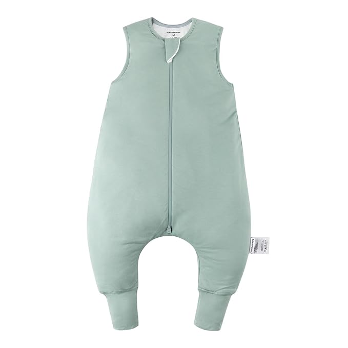 BubblePanda Rayon Made From Bamboo Toddler Sleep Sack with Feet 6-12 Months 2.5 Tog Winter Ultra Soft Warm Baby Sleep Bag Walker Quilted Thick Wearable Blanket with Legs 2-Way Zipper