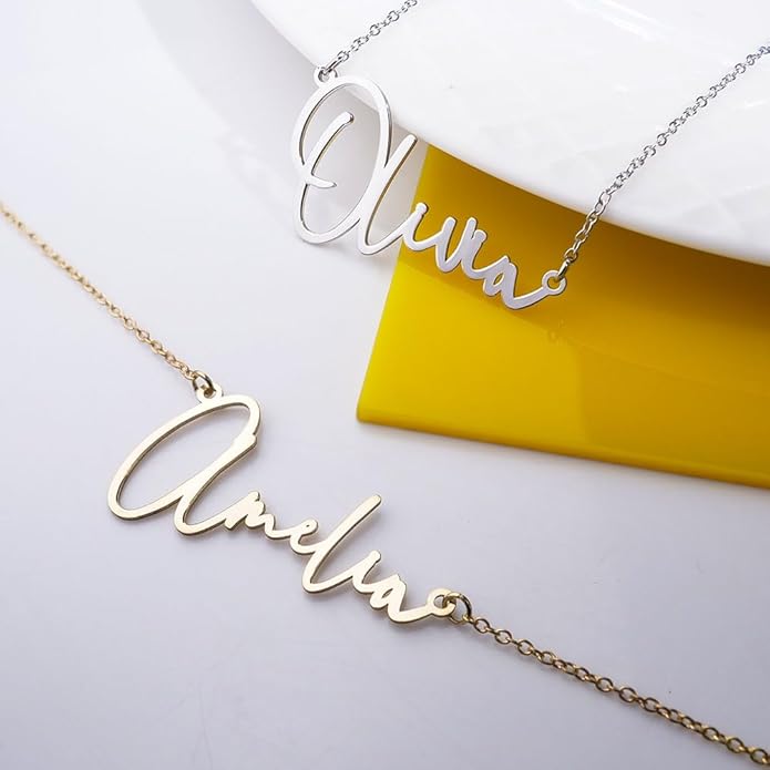 PicturesOnGold.com Custom Name Necklace For Women Personalized Name Necklace in Sterling Silver or Gold Necklace Personalized with any Name or Word