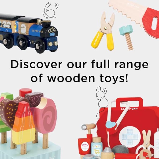 Le Toy Van - Pretend Play Educational Wooden Ark Role Play Toy | Suitable for A Boy Or A Girl 3 Years Old Or Older (TV259)