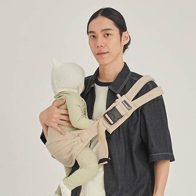 GOOSEKET 365 Toddler Carrier, 100% Cotton, Lightweight, Easy-to-USE, Portable, Suitable from 6-48 Months, Supports UP to 44LBS (Beige)
