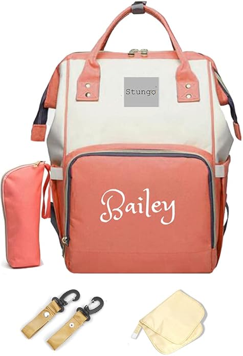 PERSONALIZED Large Diaper Bag Knapsack Custom Diaper bag Monogram Backpack