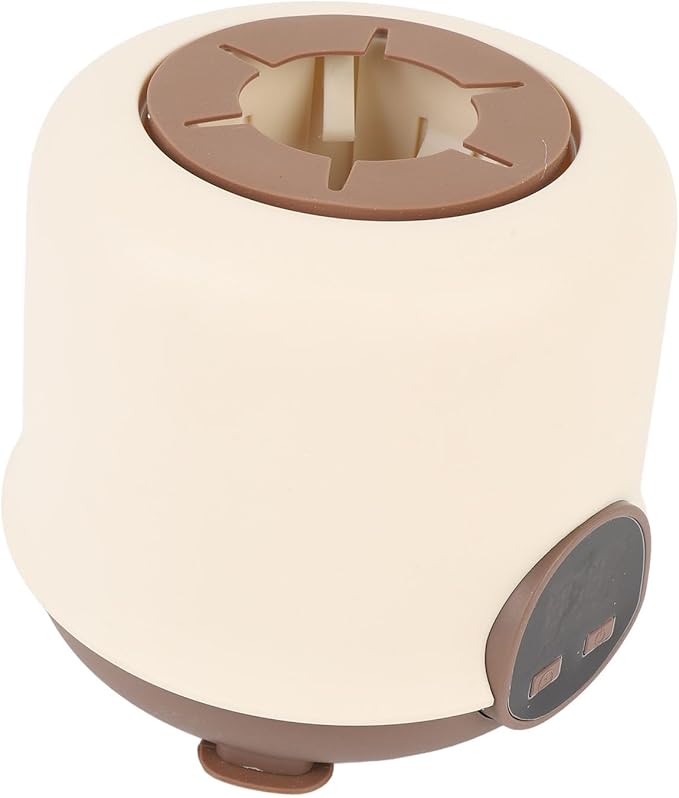 Automatic Baby Bottle Shaker, Low Noise Digital Display Cordless Baby Bottle Mixer Baby Formula Mixer Formula Pitcher for 50‑80mm Bottles (Brown)