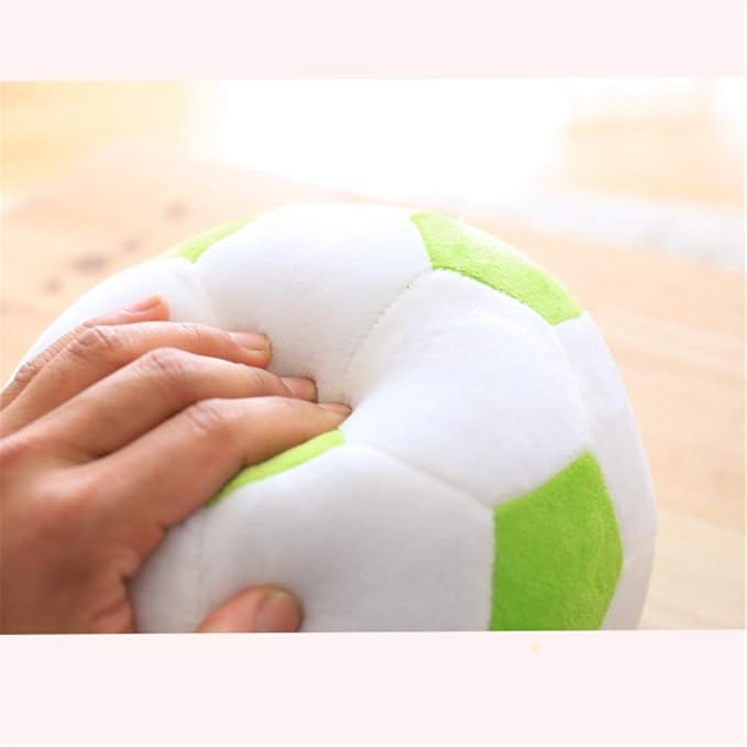 Plush Soccer Balls - Fluffy Stuffed Toy Soccer Ball Plush Pillow Soft Durable Stuff Soccerball Gift for Kids Boy Baby (Green - White,17.7inch/45cm)