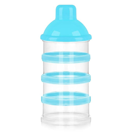 Accmor Formula Dispenser On The Go, 4 Compartments Stackable Formula Container for Travel, Baby Milk Powder Kids Snack Container, BPA Free 