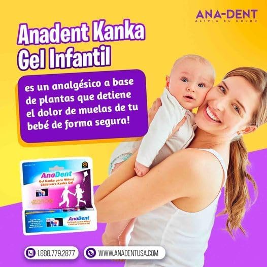 Children's Anadent Gel for Toothache & Gum Pain, Instant Pain Relief Gel for Kids & Babies, Made with Eugenol Plant-Based Ingredient to Relieve Teething Pain or Toothaches, 7g (0.25 oz)