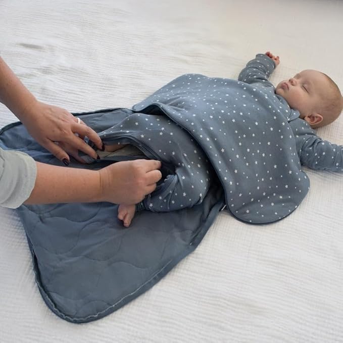 GUNAMUNA Unisex Long-Sleeve Sleep Sack, Wearable Sleep Bag for Babies and Toddlers, Soft Rayon, 1.0 TOG, 3 to 36 Months
