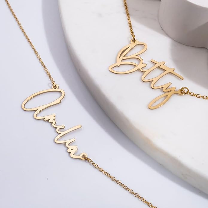 PicturesOnGold.com Custom Name Necklace For Women Personalized Name Necklace in Sterling Silver or Gold Necklace Personalized with any Name or Word