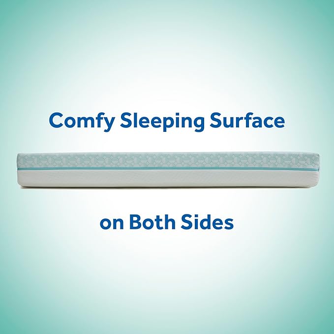 SEALY BABY OmniPedic Airie 2 Stage Breathable Crib Mattress, GREENGUARD Gold Certified, Made in USA, Toddler Bed Fit, Ultra Firm and Hypoallergenic, 52x28