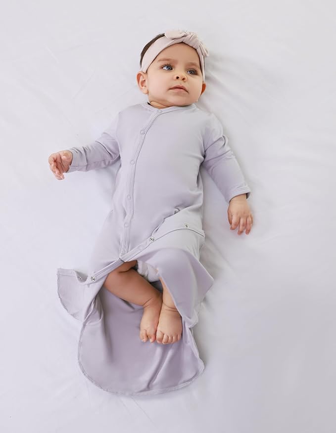 Baby Nightgowns Sleeper Gown Newborn Long Sleeve Pajama Gowns Unisex Viscose from Bamboo Infant Sleepwear