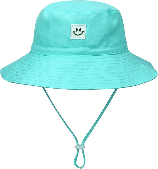 MaxNova Baby Sun Hat Smile Face UPF 50+ Toddler Bucket Hat for Boys Girls 0-7 Years