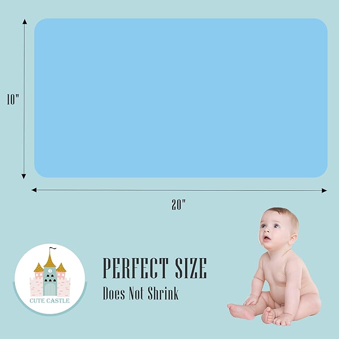 24 Pack Muslin Burp Cloths for Baby - Ultra-Soft 100% Cotton Baby Washcloths - Large 20'' by 10'' Super Absorbent Milk Spit Up Rags - Burpy Cloths for Unisex, Boy, Girl - Aquamarine