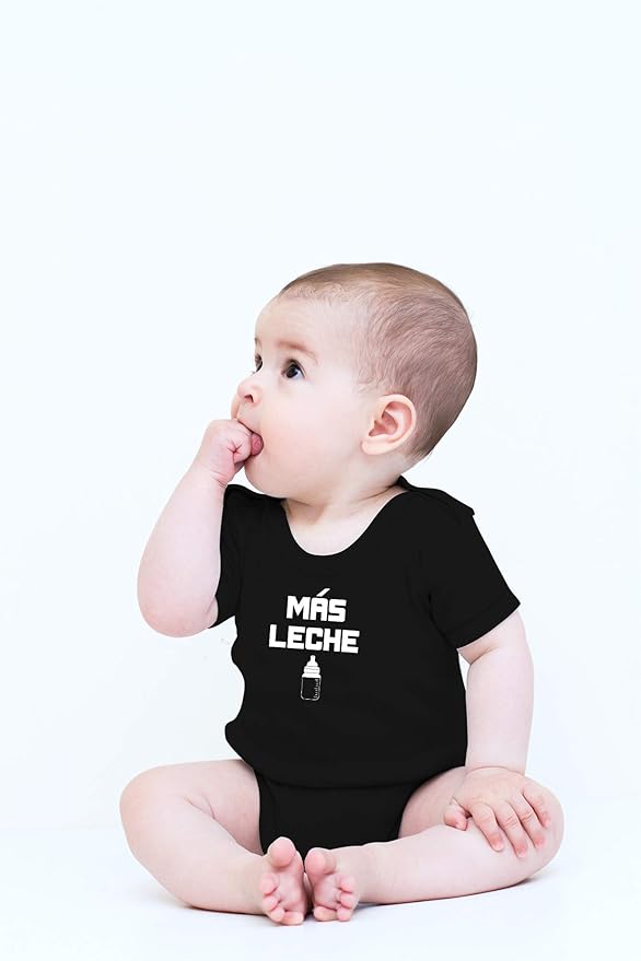 CBTwear Mas Leche - Baby Clothes - Funny Newborn Bodysuit Outfits for Boys and Girls
