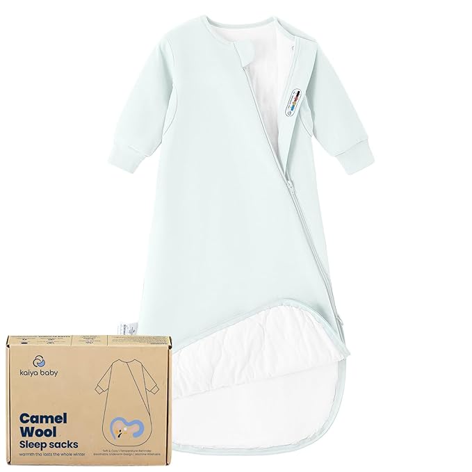 Unisex Sleeping Bag for Babies and Toddlers 1.0 Tog Sleep Sack 0-6Months, Newborn Sleep Sack, Wearable Blanket Baby, One Piece Long Sleeves, Gifts for Baby