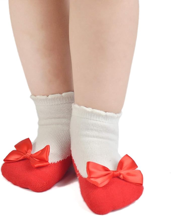 EPEIUS Unisex Baby Girls Boys Non-Slip Socks (Set of 6)